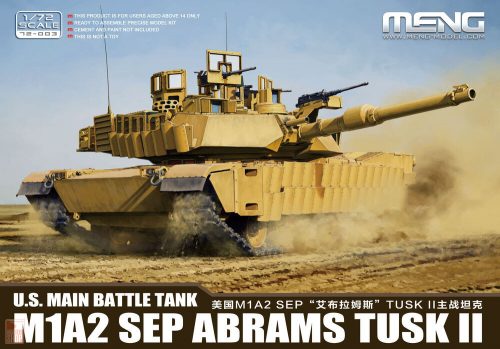 Meng Model 1:72 U.S. Main Battle Tank M1A2 SEP Abrams TUSK II