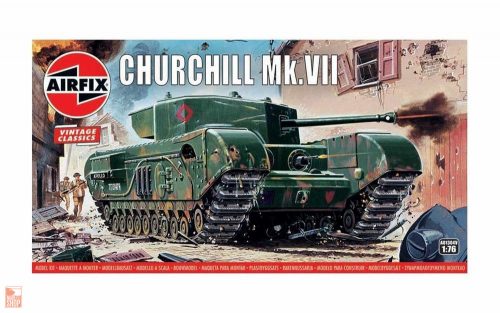 Airfix 1:76 Churchill Mk.VII Tank, Vintage Classics