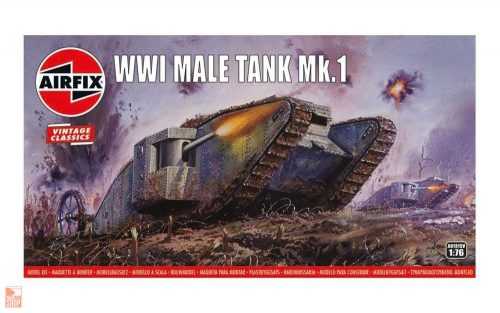 Airfix 1:76 WWI "Male" Tank Mk.I,Vintage Classics