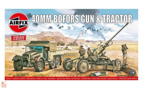 Airfix 1:76 Bofors 40mm Gun & Tractor,Vintage Classi