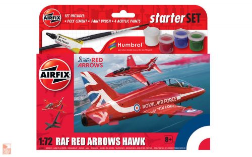 Airfix 1:72 Small Beginners Set Red Arrows Hawk