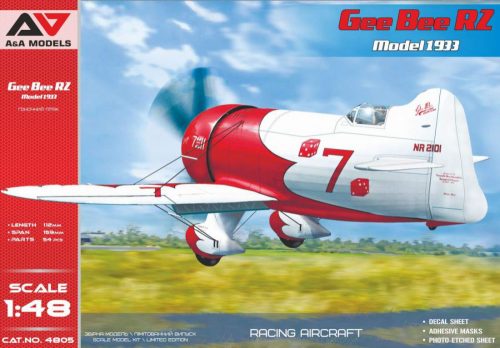 A&A Models 1:48 Gee Bee R2 (1933 release) racing aircraft repülő makett