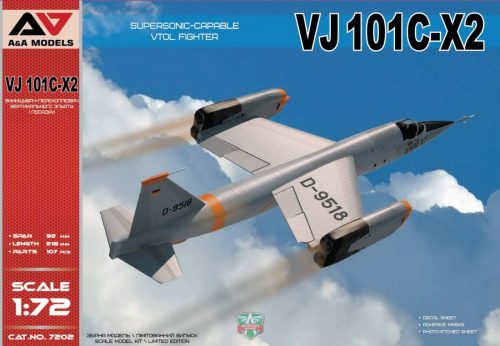 A&A Model 1:72 VJ 101C-X2 Supersonic-capable VTOL fighter