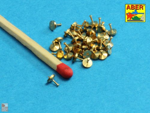 Aber Models 1:16 Turned rivets 0,9 x1,3 x 0,5mm 40 pcs.