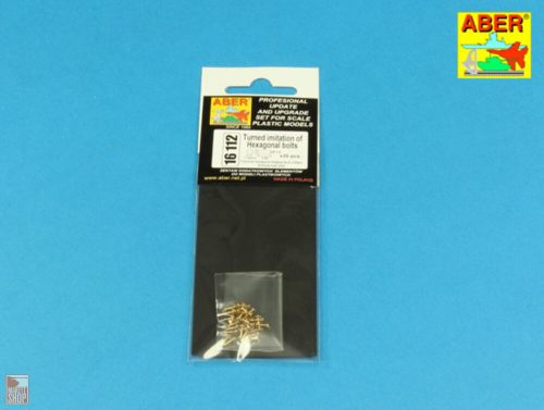 Aber Models 1:16 Turned Hexagonal bolts (1,34x2,60mm) x 30 pcs.