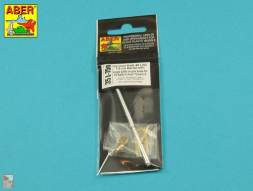 Aber Models 1:35 Germ.75mm barrel single baffle muzzle for Pz VI F2