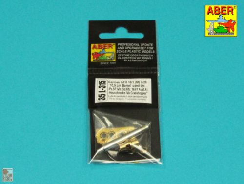 Aber Models 1:35 Germ. 10,5 cm  L/28 Barrel for Pz.Sfl.IVb or Heuschrecke Ivb