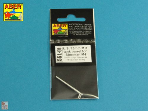 Aber Models 1:56 U.S. 75mm M3 tank barrel for Sherman M4