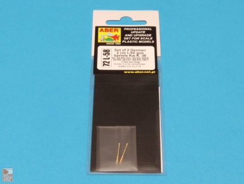 Aber Models 1:72 Set of 2 gun barrels KwK 38