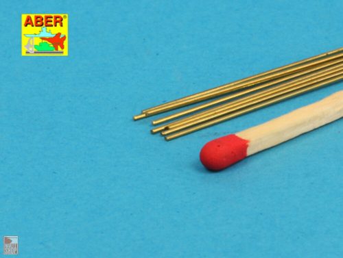 Aber Models  Brass round rods 0,5mm lenght 250mm x 8 pcs.