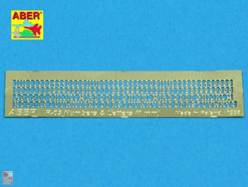 Aber Models  Letters & Numbers (1 mm high)