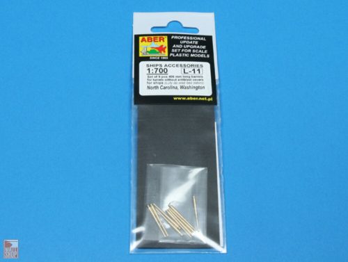 Aber Models 1:700 9 pcs 406 mm long barrels for North Carolina