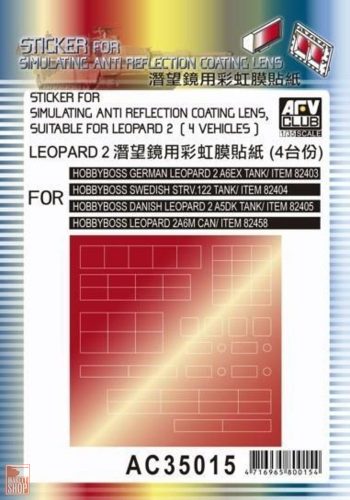 AFV-Club 1:35 Sticker anti reflection for Leopard