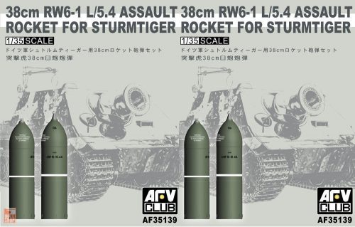 AFV-Club 1:35 38cm RW61 rocket set for Sturmtiger