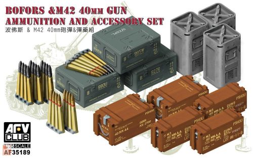 AFV-Club 1:35 Bofors&M42 40mm Gun AMMO&Accessories Set