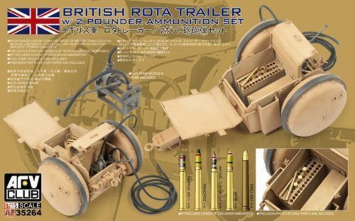 AFV-Club 1:35 WW2 British Rota trailer W/2 Pounder Amm