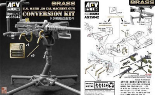 AFV-Club 1:35 U.S. M2HB .50 Cal Machine Gun Con. Kit