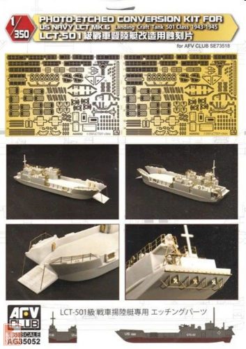 AFV-Club 1:350 Photo-Etched conversion Kit for US NAVY LCT MK.6 landing Craft Tank501 1943-45