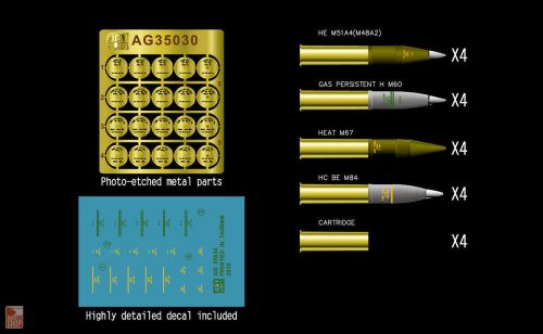 AFV-Club 1:35 U.S. 105mm Howitzer ammo set