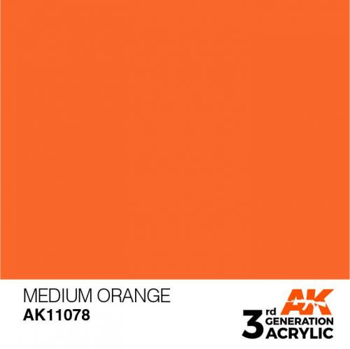 Acrylics 3rd generation Medium Orange 17ml