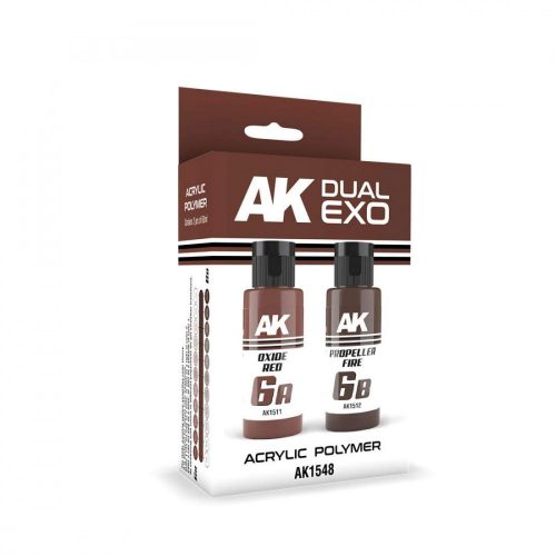 AK Interactive OXIDE RED & PROPELLER FIRE DUAL EXO Set