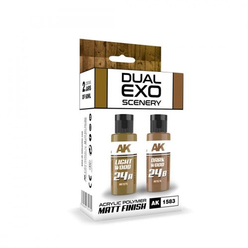 AK Interactive LIGHT WOOD & DARK WOOD DUAL EXO Set