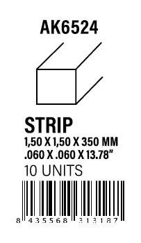 AK-Interactive Strips 1.50 x 1.50 x 350mm - STYRENE STRIP