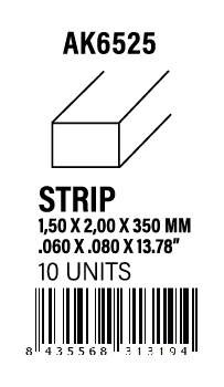 AK-Interactive Strips 1.50 x 2.00 x 350mm - STYRENE STRIP