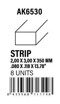 AK-Interactive Strips 2.00 x 3.00 x 350mm - STYRENE STRIP