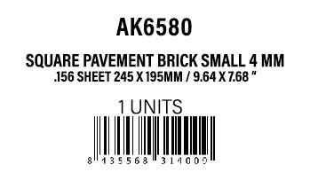 AK-Interactive Square Pavement Brick Small 4MM/156 Sheet 245x195