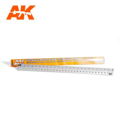 AK Interactive Metallic Multi Scale Triangular Ruler