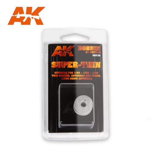 AK Interactive Elastic rigging bobbin Super-thin (Suitable for 1:35 / 1:32 / 1:48 / 1:350)