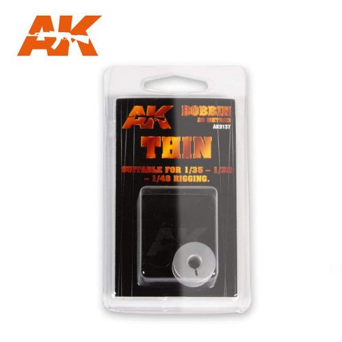 AK Interactive Elastic rigging bobbin Thin (Suitable for 1:35 / 1:32 / 1:48)