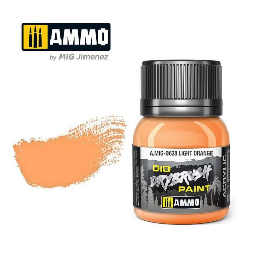 AMMO by Mig Drybrush Light Orange szárazecseteléshez