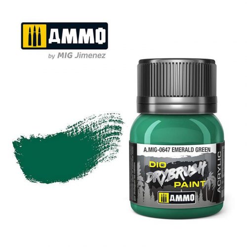 AMMO by Mig Drybrush Emerald Green szárazecseteléshez