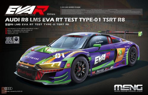 Meng Model CS008 1:24 Audi R8 LMS EVA RT TEST TYPE-01 TSRT R8