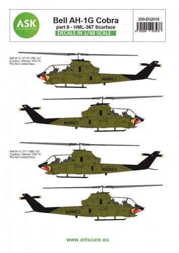 ASK decal 1:32 Bell AH-1G Cobra part 8 - HML367 Scarface