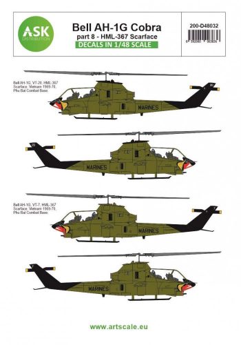 ASK decal 1:48 Bell AH-1G Cobra part 8 - HML367 Scarface