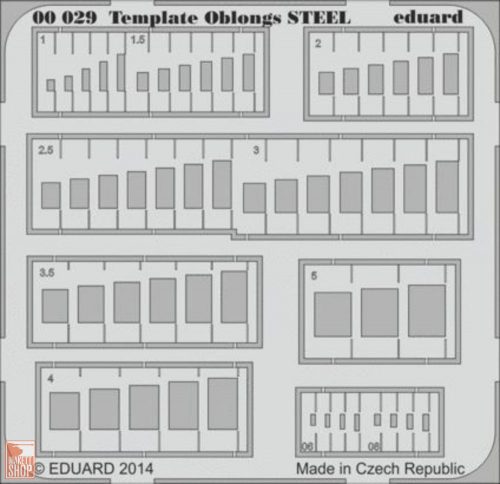 Eduard Accessories  Template oblongs STEEL