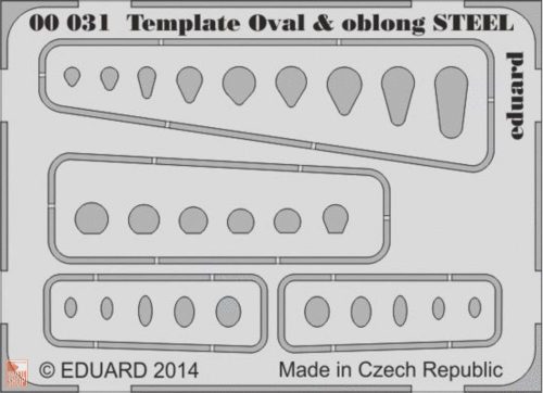 Eduard Accessories  Template ovals & oblong STEEL for tool