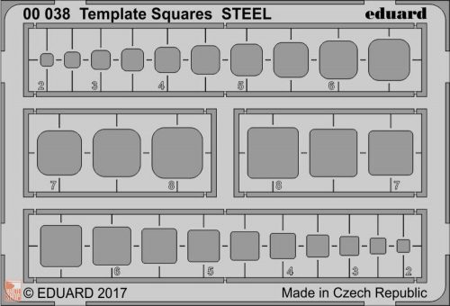 Eduard Accessories  Template Squares STEEL