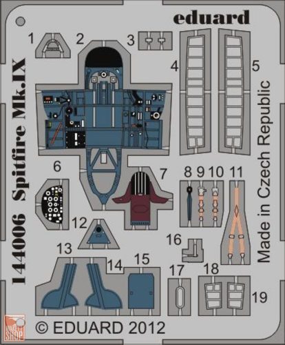 Eduard Accessories 1:144 Spitfire Mk.IX for Eduard