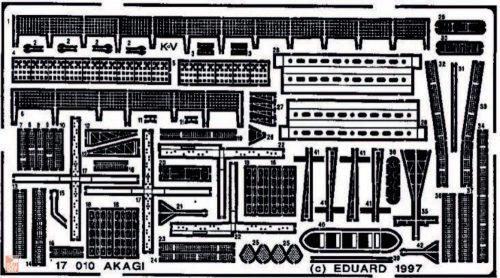 Eduard Accessories 1:700 Flugzeugträger Akagi für Hasegawa Bausatz