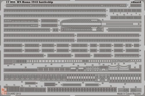 Eduard Accessories 1:700 RN Roma 1943 battleship for Trumpeter