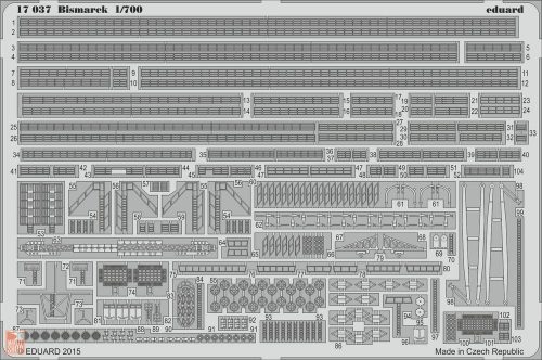 Eduard Accessories 1:700 Bismarck 1/700 STEEL for Revell