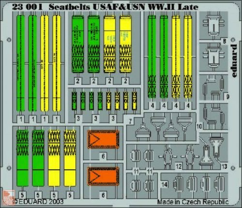 Eduard Accessories 1:24 Seatbelts USAF & USN WW II
