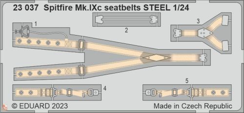 Eduard Accessories 1:24 Spitfire Mk.IXc seatbelts STEEL 1/24 AIRFIX