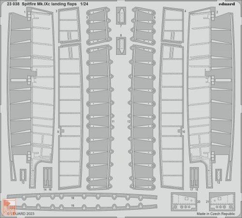 Eduard Accessories 1:24 Spitfire Mk.IXc landing flaps 1/24 AIRFIX