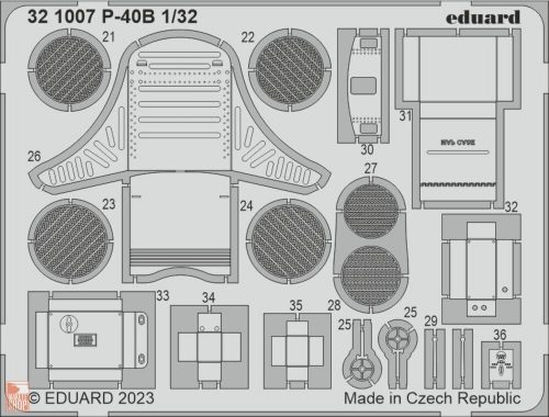 Eduard Accessories 1:32 P-40B 1/32 GREAT WALL HOBBY