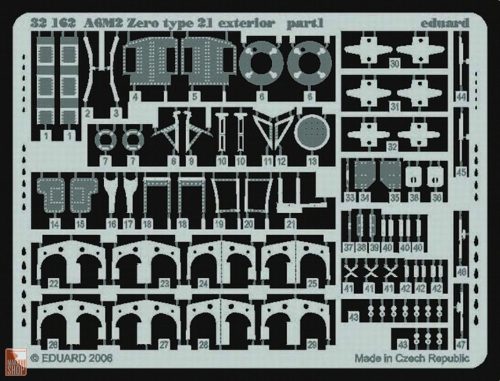 Eduard Accessories 1:32 A6M2 Zero type 21 exterior für Tamiya Bausatz